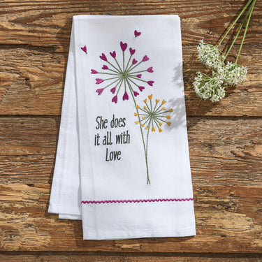 All With Love Decorative Dishtowel - Park Designs - The Fox Decor